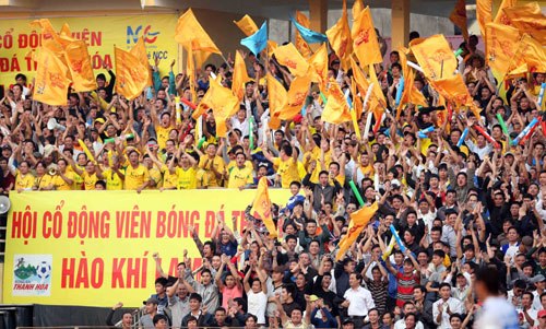 CĐV Thanh Hóa sẽ 'phủ vàng' Pleiku ở vòng 3 V-League