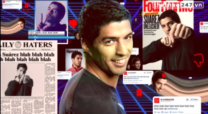 VIDEO: Suarez tự tin khoe cá tính cùng 3 đại kình địch Bale, James và Benzema