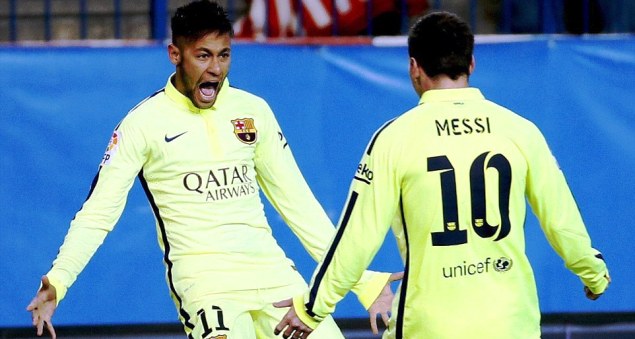 Neymar tỏa sáng giúp Barca loại Atletico Madrid