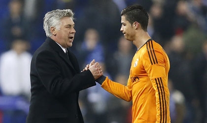 HLV Ancelotti lên dây cót tinh thần cho Ronaldo