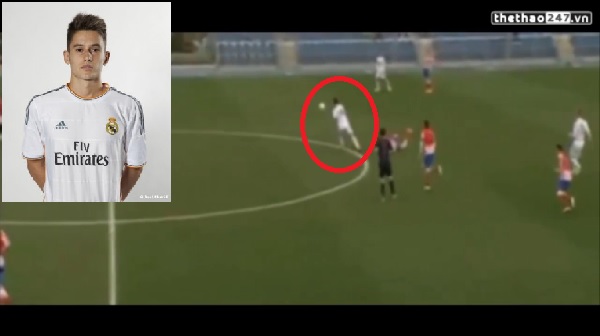 VIDEO: Sao trẻ Real Madrid lập siêu phẩm từ giữa sân trong trận derby