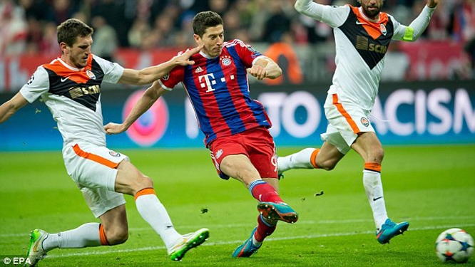 Video clip bàn thắng: Bayern 7-0 Shakhtar (Vòng 1/8 Champions League)