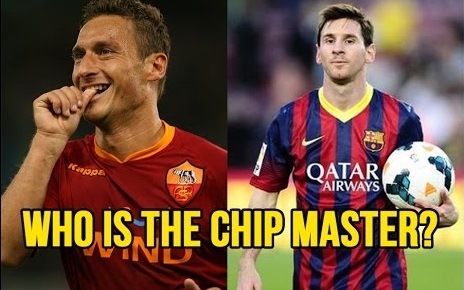 VIDEO: So tài 'chích bóng' của Messi và Francesco Totti