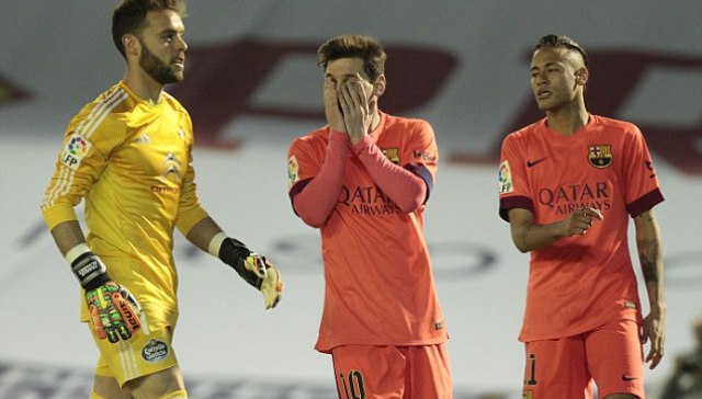 VIDEO: Messi bỏ lỡ khó tin khi đối mặt thủ môn của Celta Vigo