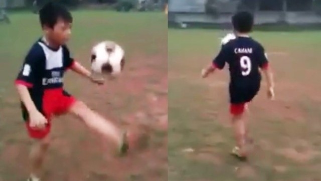 VIDEO: Màn tâng bóng bằng ống đồng của 1 cậu bé Việt