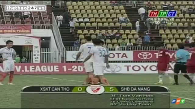 Video clip bàn thắng: Cần Thơ 0-5 Đà Nẵng (V10 V-League 2015)