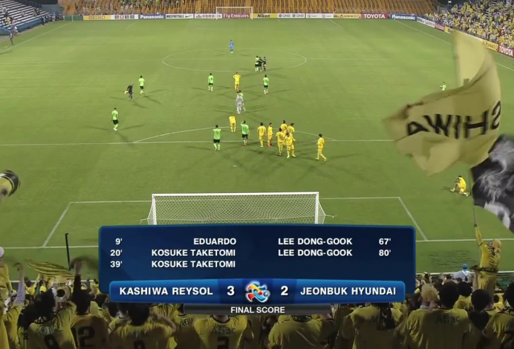 Video clip bàn thắng: Kashiwa Reysol 3-2 Jeonbuk Motors (AFC Champions League)