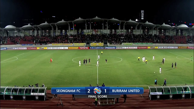 Video clip bàn thắng: Seongnam FC 2-1 Buriram Utd (AFC Champions League)
