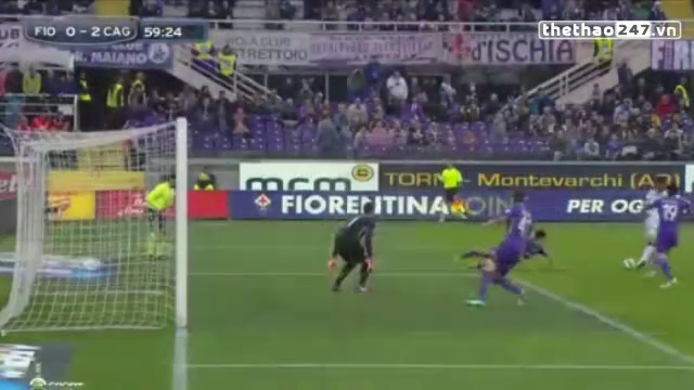 Video clip bàn thắng: Fiorentina 1-3 Cagliari (V32 Serie A)