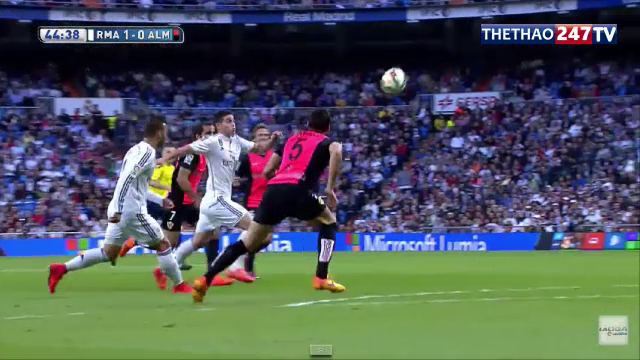 VIDEO: Kiệt tác volley của James Rodriguez vào lưới Almeria