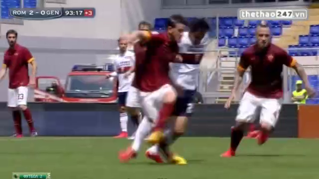 Video clip bàn thắng: Roma 2-0 Genoa (V34 Serie A)