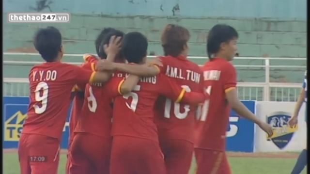 Video clip bàn thắng: Nữ Myanmar 4-1 Nữ Philippines (AFF Cup nữ 2015)