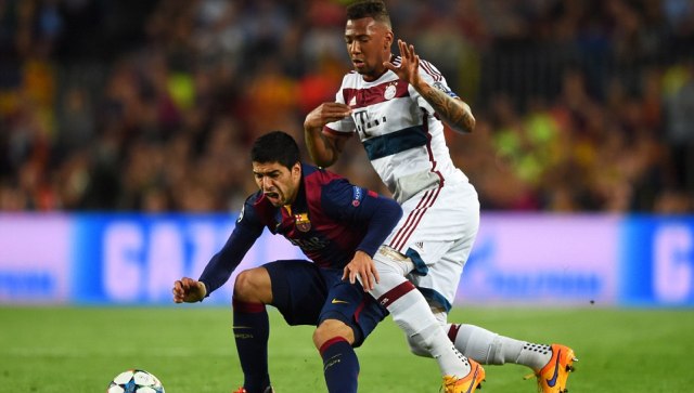 VIDEO: Tình huống Suarez bị ngã trong vòng cấm Bayern