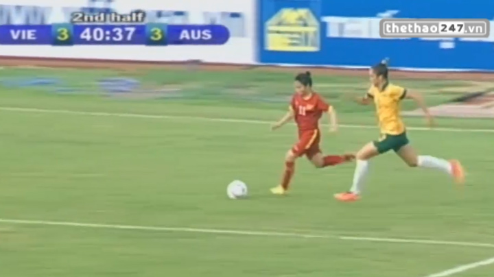 Video clip bàn thắng: Nữ Việt Nam 3-4 U20 Nữ Australia (Tranh HCĐ AFF Cup 2015)