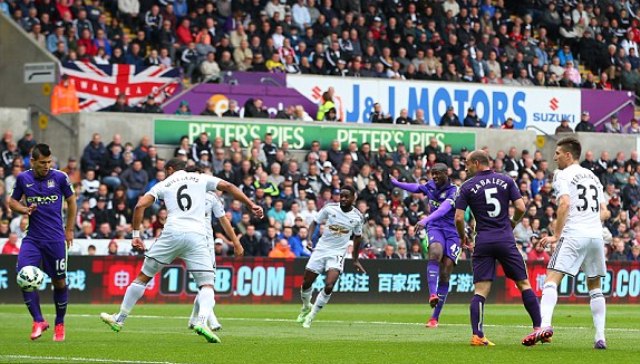 Video clip bàn thắng: Swansea City 2-4 Man City (Ngoại hạng Anh)