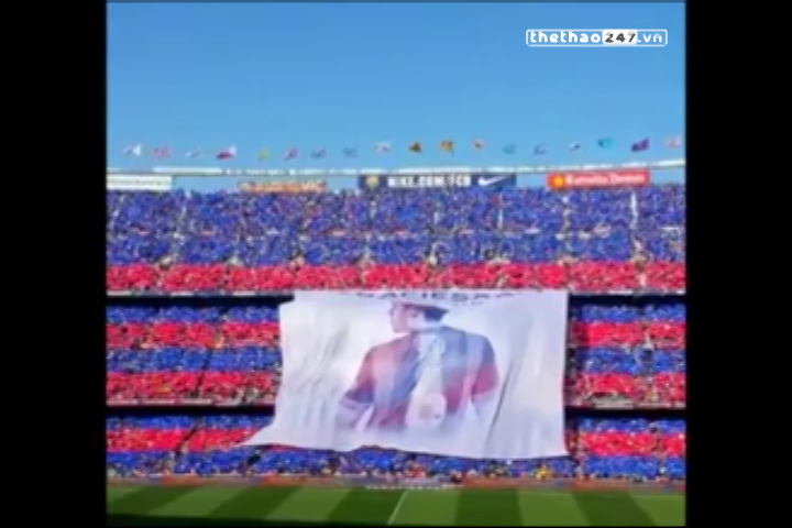 VIDEO: Màn tri ân Xavi ấn tượng của CĐV trên sân Nou Camp