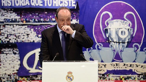 HLV Benitez khóc trong ngày ra mắt ở Real Madrid