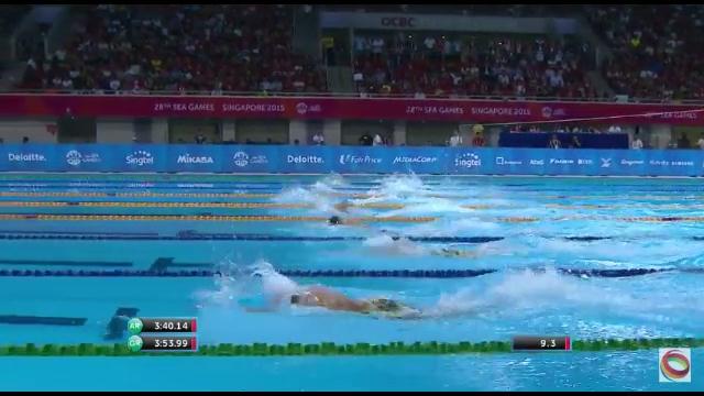 Video SEA Games 28: Chung kết 400m bơi tự do nam - Hoàng Quý Phước