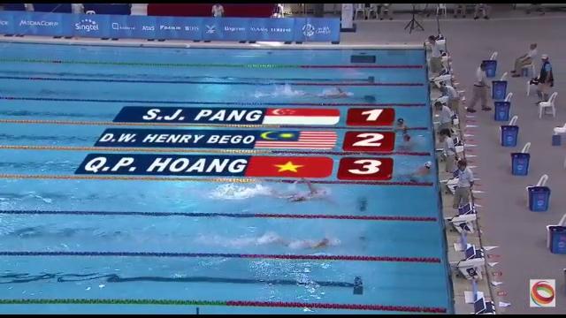 Video SEA Games 28: Vòng loại 400m bơi tự do nam - Hoàng Quý Phước
