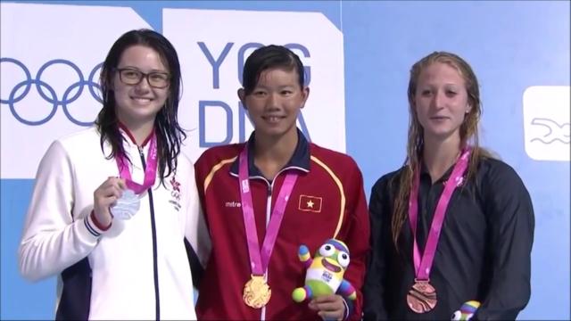 VIDEO: Ánh Viên giành HCV Olympic trẻ với thành tích bỏ xa kỷ lục SEA Games