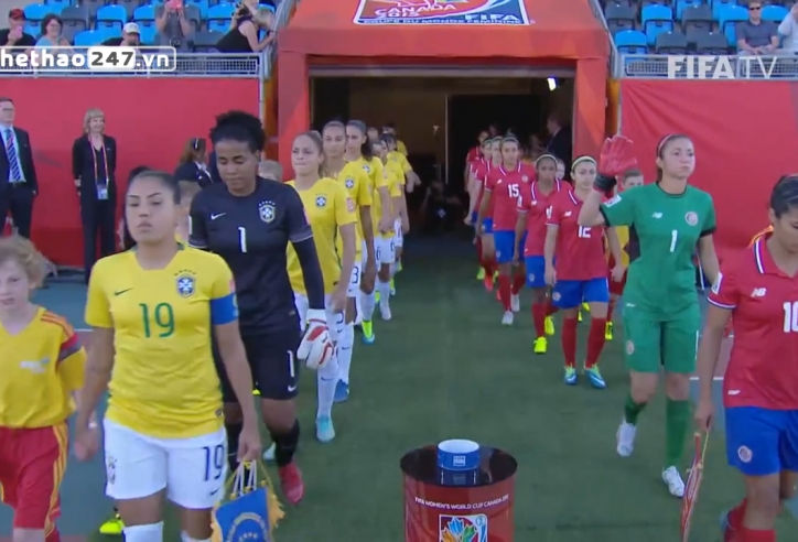 Video bàn thắng: Costa Rica 0-1 Brazil (World Cup bóng đá nữ 2015)