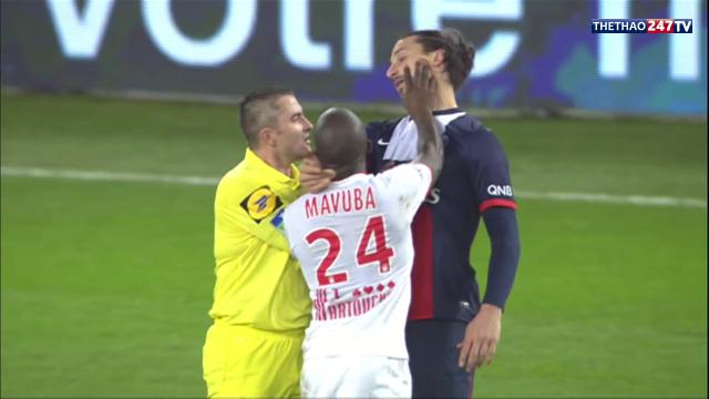 VIDEO: Khoảnh khắc Ibrahimovic bị đối phương 'dằn mặt'