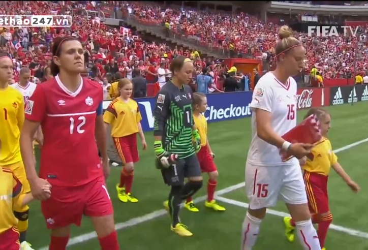 Video bàn thắng: Canada 1-0 Thụy Sĩ (Vòng 1/8 World Cup nữ 2015)