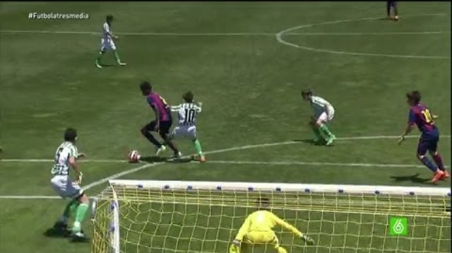 VIDEO: Sao nhí Barca solo ghi bàn như Messi