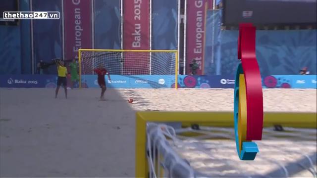 VIDEO: Pha ghi bàn từ cú sút phạt 'tên lửa' ở môn bóng đá bãi biển