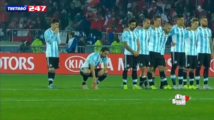 VIDEO: Phản ứng của Messi trong loạt đấu súng với Chile