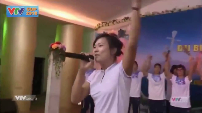 Video VTV Cup 2015: Nữ VĐV Triều Tiên trổ tài hát ca khúc Việt cực chất