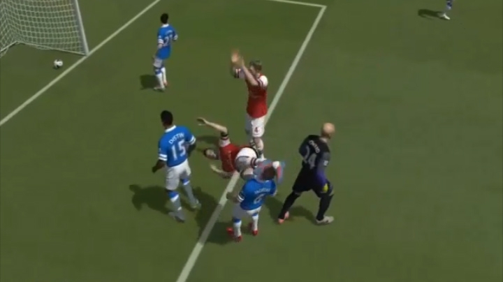 VIDEO: Olivier Giroud ăn mừng bàn thắng bằng pha knock-out đối thủ