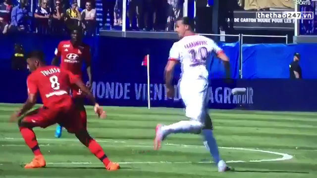 VIDEO: 2 pha đánh gót kỹ thuật của Ibrahimovic ở trận Siêu cúp Pháp