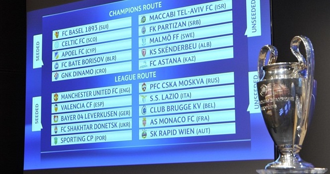 Bốc thăm vòng play-off Champions League: M.U gặp Á quân nước Bỉ