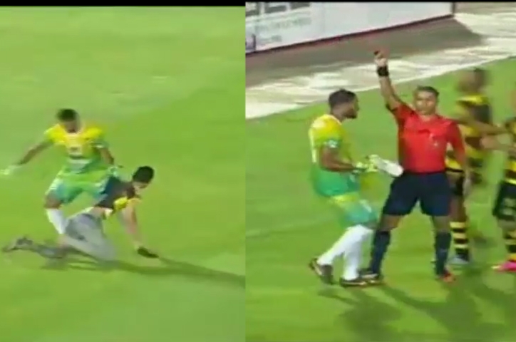 VIDEO: Thủ môn phải lĩnh thẻ đỏ trực tiếp vì đuổi bắt fan cuồng lao vào sân