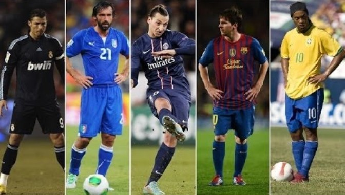 VIDEO: So khả năng dùng mẹo sút phạt của Ronaldinho, Messi, Ronaldo...