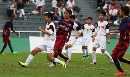 U12 Việt Nam thất trận trước Barcelona tại Nhật Bản
