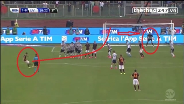 VIDEO: Pjanic sút phạt đẳng cấp khiến Buffon phải đứng chôn chân