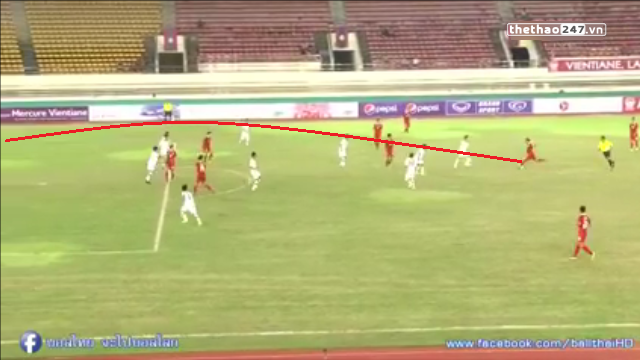 VIDEO: Siêu phẩm sút xa kiểu knuckleball của sao U19 Thái Lan