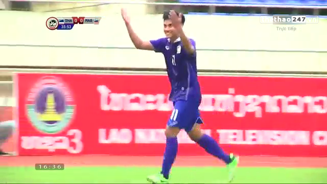 Video bàn thắng: U19 Thái Lan 5-0 U19 Malaysia (Bán kết)