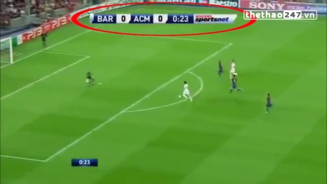VIDEO: Bàn thắng ở giây thứ 24 của Alexandre Pato vào lưới Barca