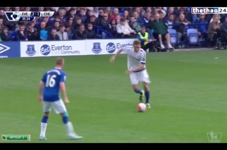 VIDEO: Nemanja Matic lập siêu phẩm sút xa vào lưới Everton