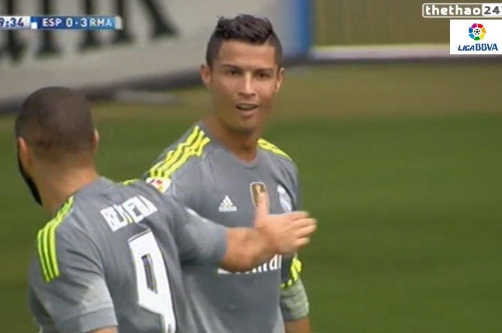 VIDEO: Cú hattrick chóng vánh của Ronaldo vào lưới Espanyol