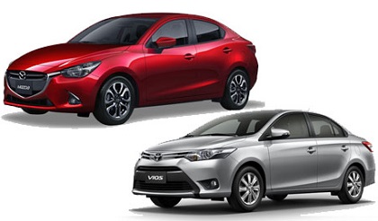 So sánh nhanh Mazda 2 sedan và Toyota Vios G