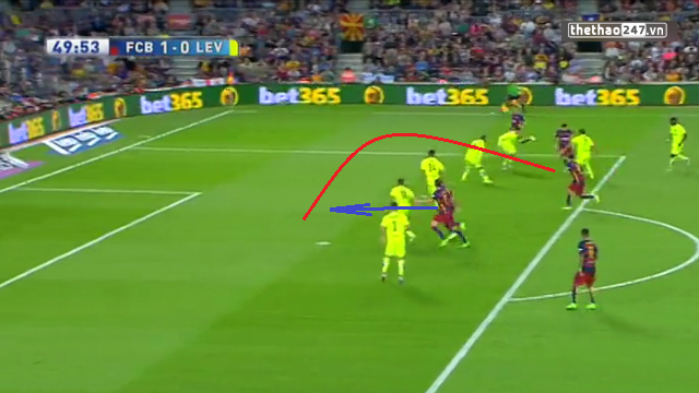 VIDEO: Pha kiến tạo tinh tế của Messi ở trận gặp Levante