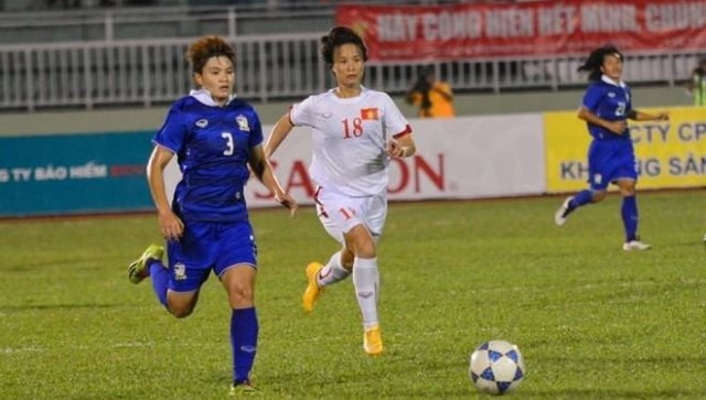 Video bàn thắng: Nữ Việt Nam 2-0 Nữ Thái Lan (VL Olympic 2016)