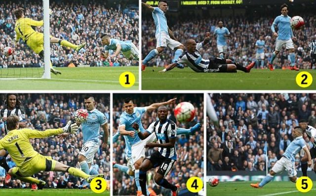 VIDEO: Aguero dễ dàng ghi 5 bàn thắng vào lưới Newcastle