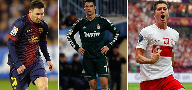 Chiếc giày vàng châu Âu: Ronaldo, Messi 'hít khói' Lewandowski
