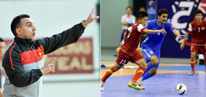 HLV ĐT Futsal VN khôn khéo trả lời các phóng viên Thái Lan