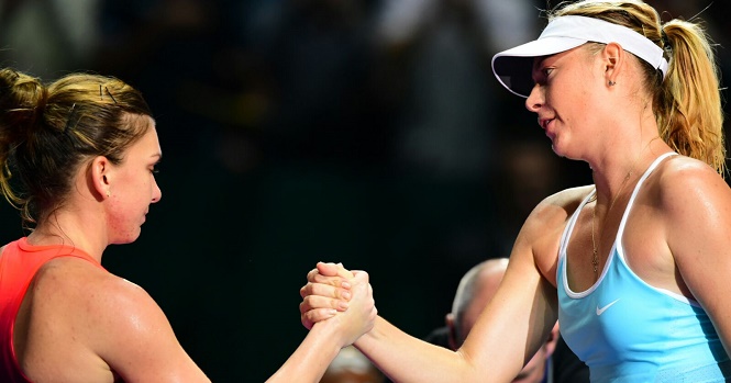 WTA Finals 2015: Đánh bại Halep, Sharapova giành vé vào bán kết